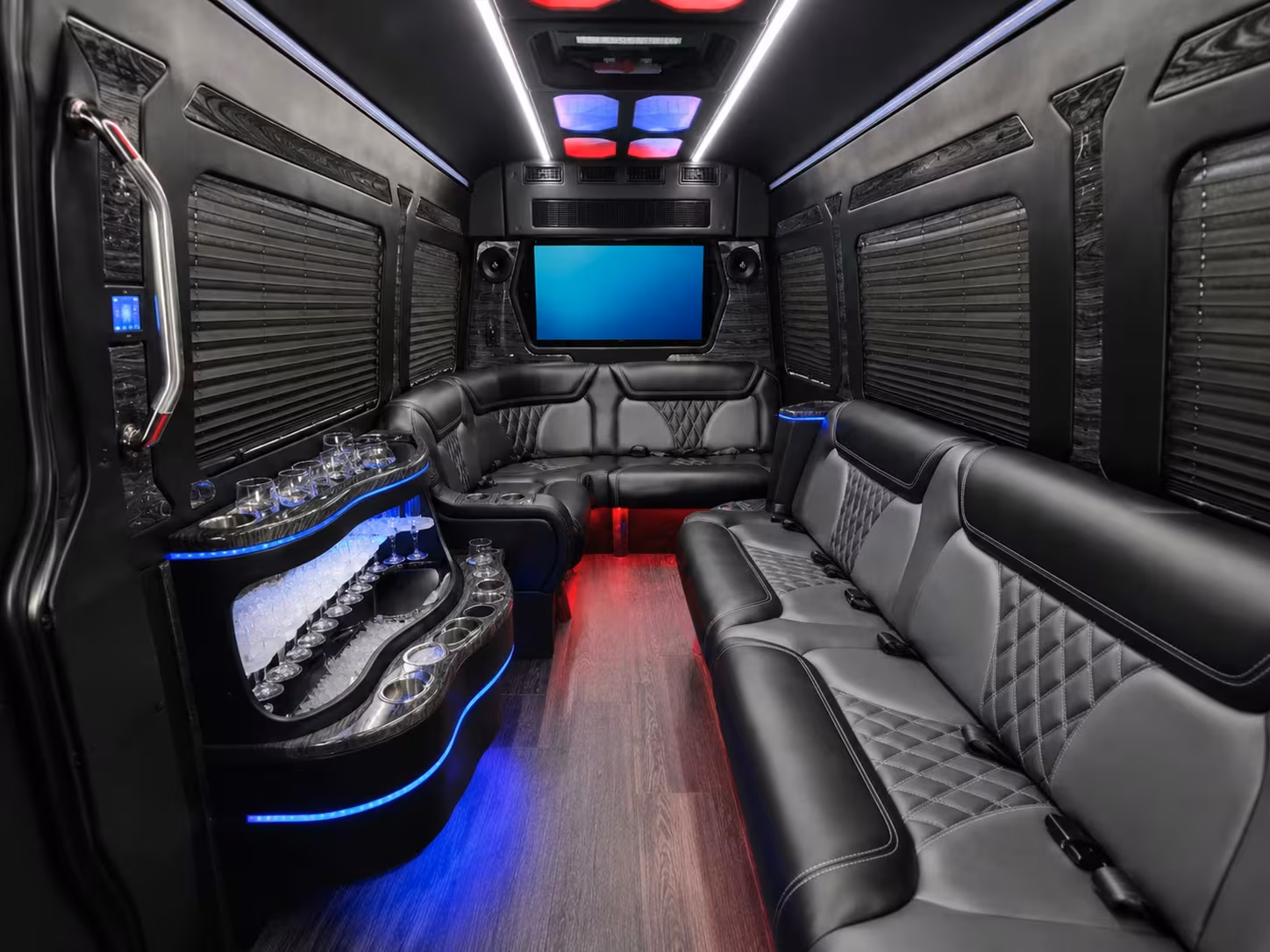 midland prom shuttle buses with multi stop pickup routes