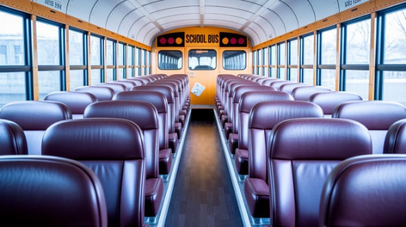 school bus rental interior midland